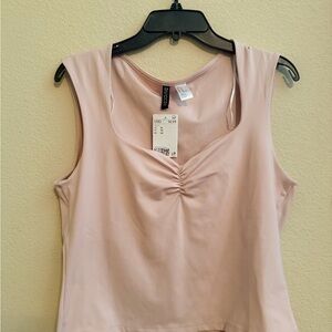 H&M Women's Soft Pink Crop Top